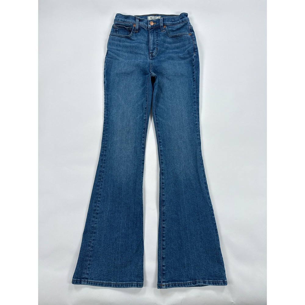 Madewell Womens Jeans 25 Blue Skinny Flare High Rise Stretch Boho 70s Minimalist